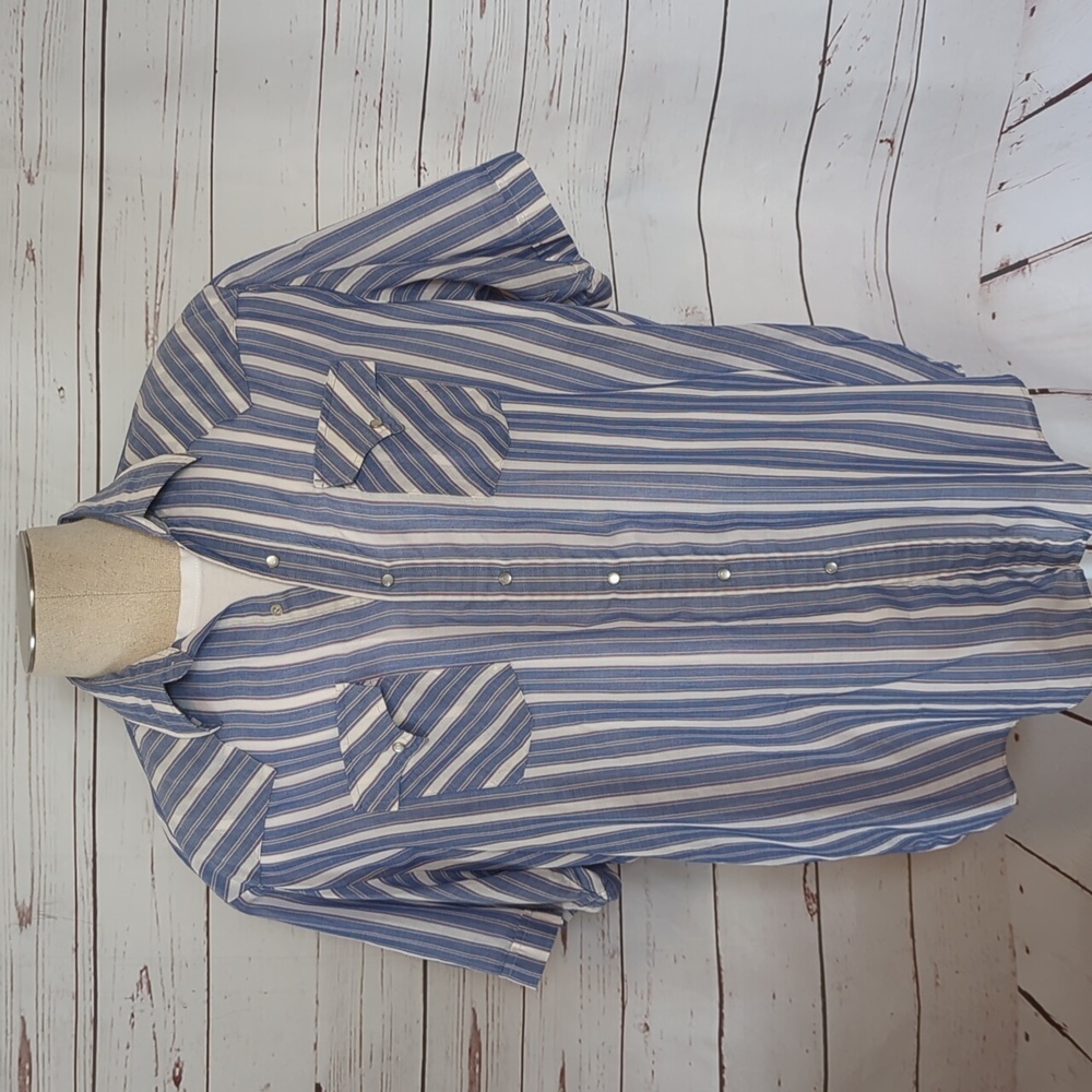 Vintage 60s 70s Plaid Plains Western Wear Pearl Snap Yoke Cowboy Men's Shirt XL